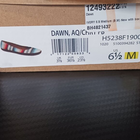 NEW Zodiac Dawn Padded Insole Slip-on Multicolored Striped Ballet Flats Size 6.5 - Picture 9 of 9